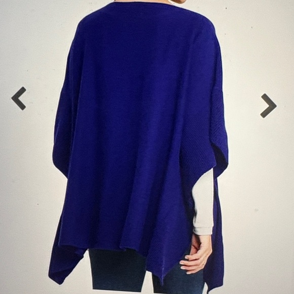 Lands’End Grey Cashmere Poncho S/M - Picture 3 of 8